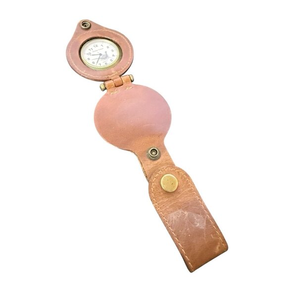 Phillip Crowe Majesti Co. Men’s Pocket Watch With Brown Leather Carrying Case - Picture 10 of 12